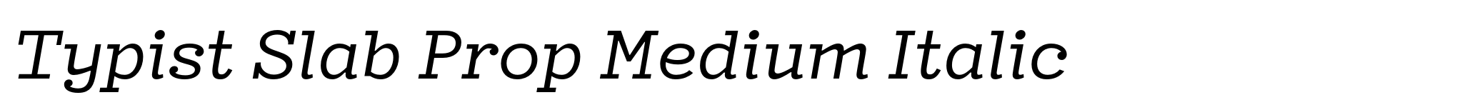 Typist Slab Prop Medium Italic image